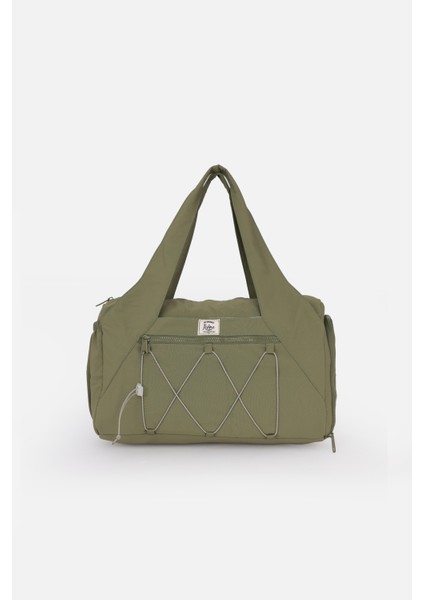 Kadın Spor ve Yoga Çantası – Çok Cepli, Ayakkabı Bölmeli, Lastik Detaylı, Fermuarlı Ön Cep