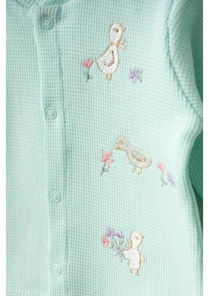 %100 Pamuk Sevimli Hayvanlar Desenli 5 Parça Hastane Çıkışı Yenidoğan Zıbın Seti BBTF.SYSL.20120 fiyatları