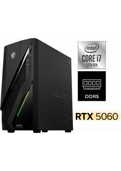 Msı Mag Infinite E1 12TA-081XTR-311 I7-12700KF 16GB 4tb Rtx 5060 8gb W11PRO Masaüstü Oyun Bilgisayarı