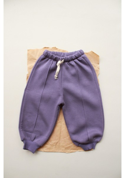 Mor Polarlı Eşofman Altı