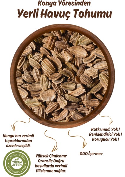 Yörem Afyon Konya Yöresinden Yöresel Tarım Hasadı Gdo’suz Çimlendirilebilir Havuç Tohumu (Daucus Carota) | 30GR. fiyatları