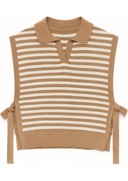 Yanları Bağlamalı Polo Yaka Kadın Süveter fiyatları