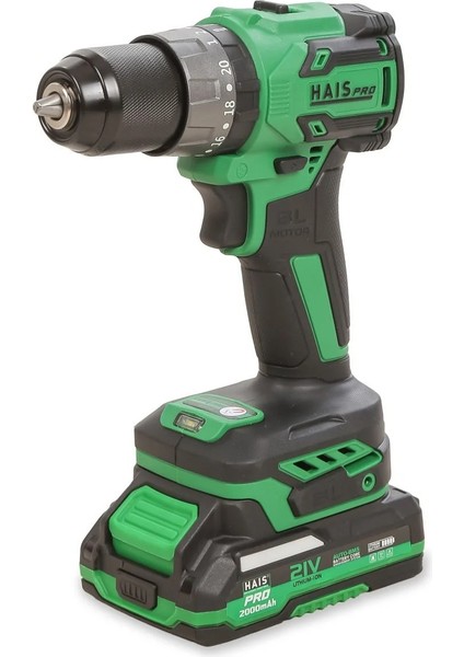 Haispro RB-DB2101 Profesyonel Vidalama Matkap 21 V 2.0 Ah Çift Akülü