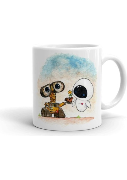 Sevimli Wall E Tasarım Porselen Seramik Kupa Bardak