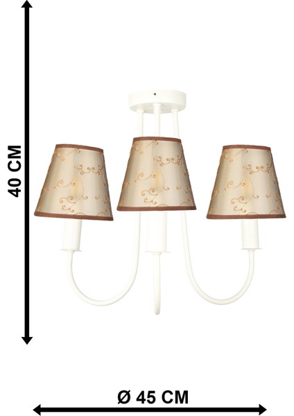 Elina 3.lü Avize Beyaz No:03 fırsatları