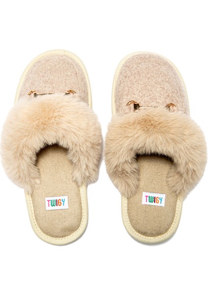 Ania Kadın Tokalı Ev Terliği Bej 37/41 indirimleri