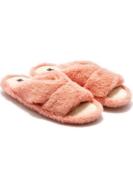 Moli Peluş Kadın Ev Terliği Pembe 36/41