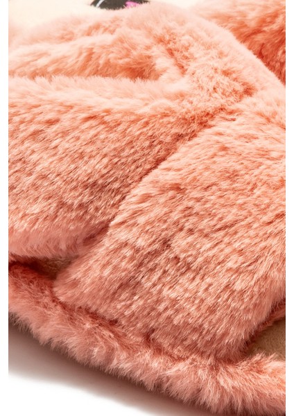 Moli Peluş Kadın Ev Terliği Pembe 36/41