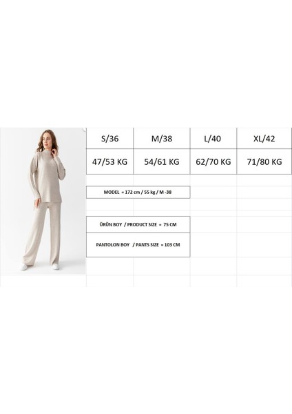 Oversize Fitilli Alt Üst Triko Takım 6308