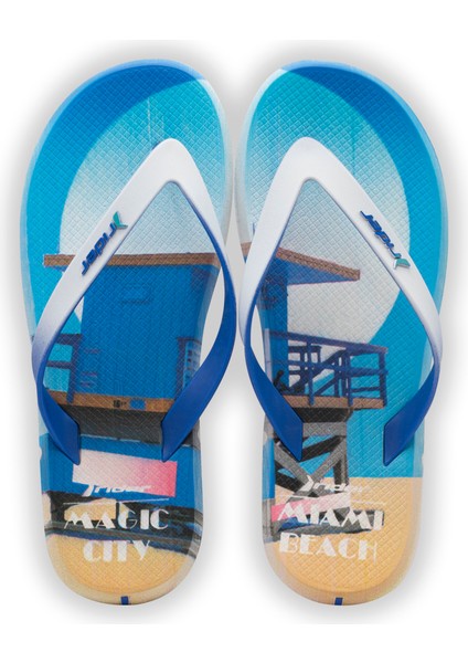 Energy Erkek Parmak Arası Terlik Mavi Beyaz 39/46 indirimleri