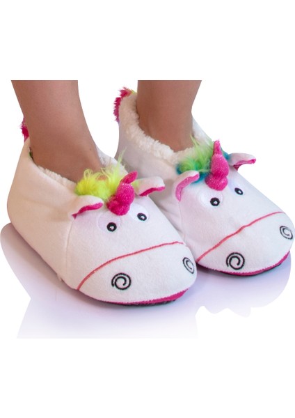 Flik Çocuk Hayvanlı Panduf Beyaz 33/38