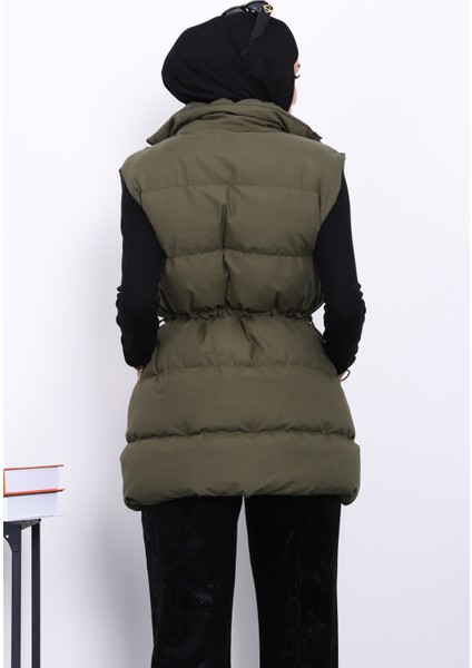 Haki Bel Lastikli Cepli Şişme Yelek fırsatları