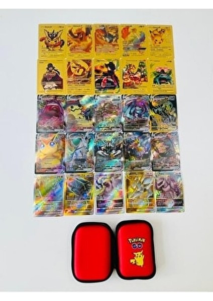 Pokemon Gold V-Star V-Max 25 Adet Oyun Kart Seti Özel Kartlarla indirimleri