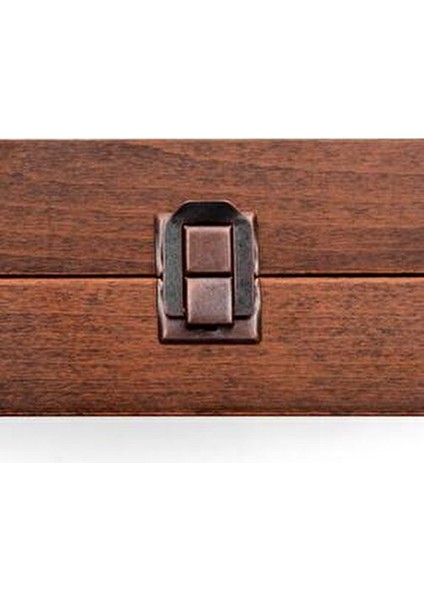 Rumi Desenli Ahşap Tavla Takımı El İşçiliği ile 30 Parça Kayın ve Ceviz Motifli