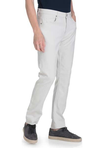 Gri Rahat Kesim 5 Cep Kanvas Pantolon modelleri