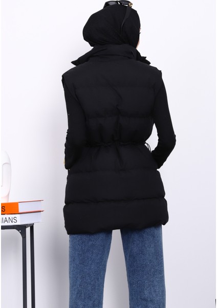 Siyah Bel Lastikli Cepli Şişme Yelek fırsatları