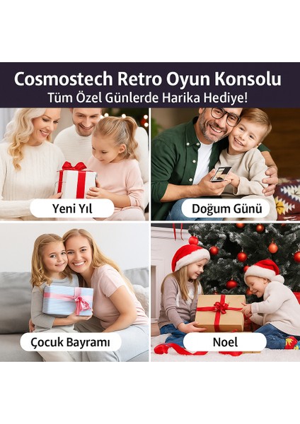 Retro El Konsolu – 400 Oyun, Tv Bağlantılı, 2 Kişilik, 3inç” Ekranlı Taşınabilir Mini Oyun Konsolu Lacivert