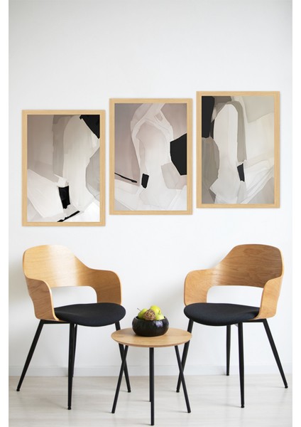 🖼️ Modern Soyut Minimalist Tablo Seti – 3’lü Çerçeve Görünümlü Duvar Dekoru🌟 CRVS1144 13 x 17 modelleri