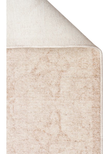 Shiraz SHR 01 Krem - Vintage Eskitme Desenli Yumuşak Dokulu Modern Makine Halısı