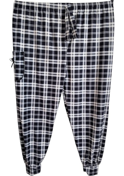 Kadın Bayan Battal Büyük Beden Viskon Süet Kumaş Bel Lastikli Eşofman Pijama Altı Pantolon Bol Rahat Kalıp 60 Ile 90 Kiloğrama Kadar Olur