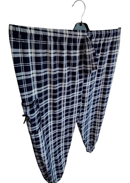 Kadın Bayan Battal Büyük Beden Viskon Süet Kumaş Bel Lastikli Eşofman Pijama Altı Pantolon Bol Rahat Kalıp 60 Ile 90 Kiloğrama Kadar Olur