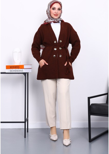 Bordo Cep Detaylı Yumoş Triko Hırka fiyatları