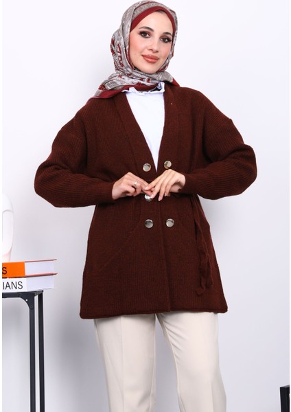 Bordo Cep Detaylı Yumoş Triko Hırka modelleri
