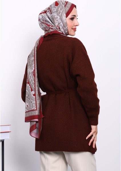 Bordo Cep Detaylı Yumoş Triko Hırka fırsatları