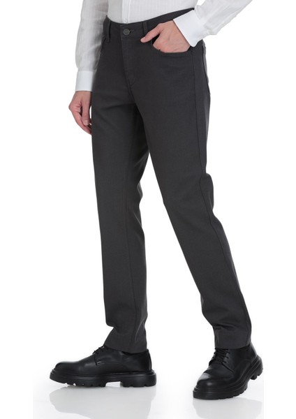 Gri Rahat Kesim 5 Cep Pamuklu Kanvas Pantolon modelleri