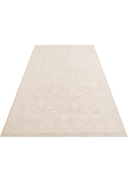 Shiraz SHR 01 Krem - Vintage Eskitme Desenli Yumuşak Dokulu Modern Makine Halısı fırsatları