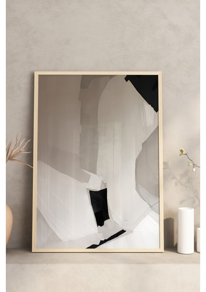 🖼️ Modern Tarzda Soyut Desenli 3'lü Ahşap Çerçeveli Tablo Seti🌿 CRV1144 23 x 32 modelleri