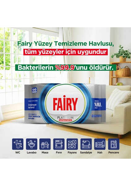 Platinum Antibakteriyel Yüzey Temizlik Havlusu 100 Yaprak | Beyaz Sirke & Karbonat modelleri