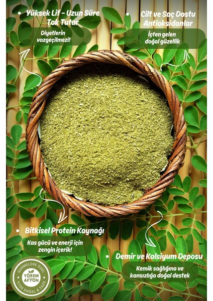 Yörem Afyon Sağlıklı Yaşamın Yeşil Mucizesi Süper Güç Moringa Yaprağı Toz (Moringa Oleifera) | 45GR. fiyatları