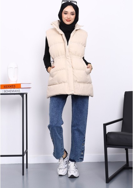 Bej Bel Lastikli Cepli Şişme Yelek fiyatları