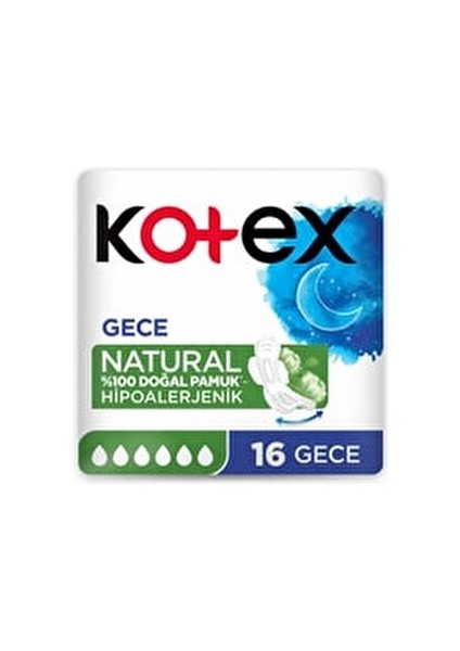 Natural Gece Pedleri %100 Doğal Pamuklu 16 Adet Hipoalerjenik Süper Ekonomik fiyatları