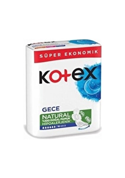 Natural Gece Pedleri %100 Doğal Pamuklu 16 Adet Hipoalerjenik Süper Ekonomik indirimleri