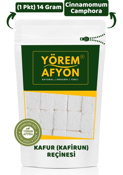 Yörem Afyon Kadim Şifa Ritüellerinin Ferahlatıcı Kristali Doğal Kafur Reçinesi Kafirun (C. Camphora) | 1 Pkt 14GR.
