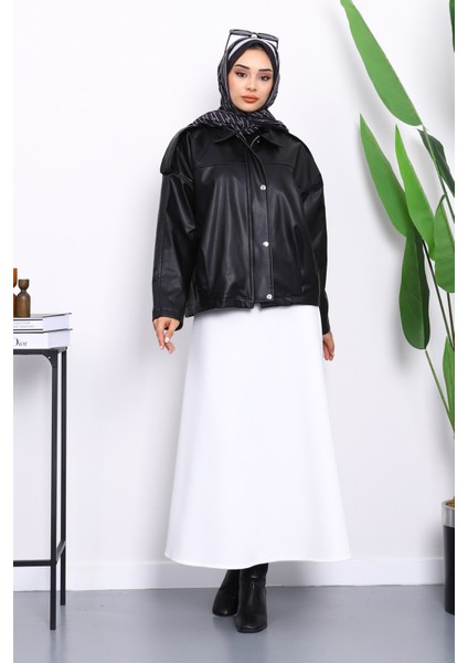 Siyah Omuz Apoletli Deri Ceket fiyatları