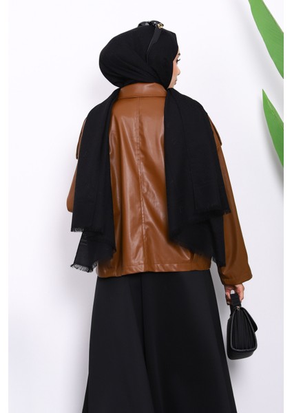 Taba Omuz Apoletli Deri Ceket fırsatları