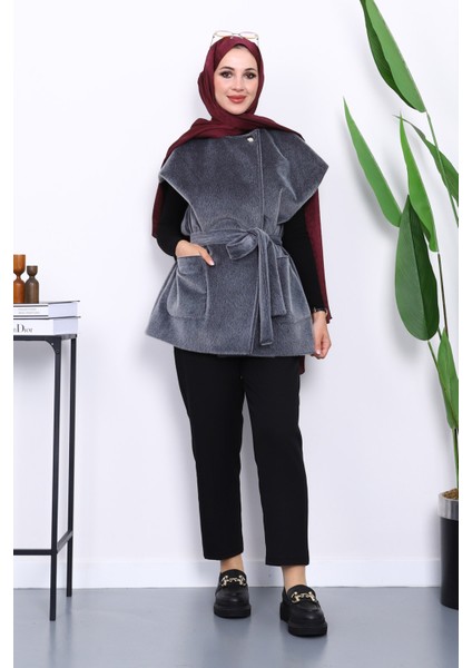 Füme Cepli Kemerli Kaşe Yelek fiyatları