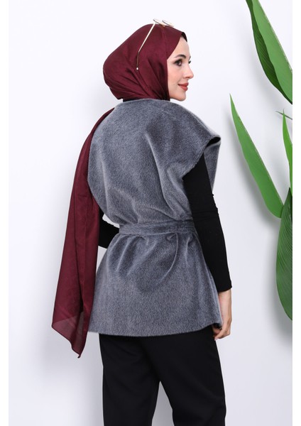 Füme Cepli Kemerli Kaşe Yelek fırsatları