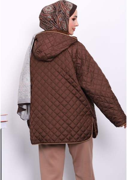 Kahverengi Kapüşonlu Kapitone Kaban fırsatları