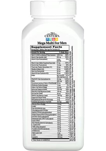 , Mega Multi Vitamin For Men, 90 Tablet fiyatları