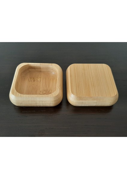 2 Adet Bambu Çerez Kasesi Bambu Kuruyemiş Tabağı- Kare indirimleri