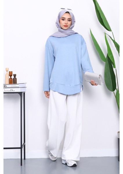 Bebe Mavi Bisiklet Yaka Modal Sweat fiyatları