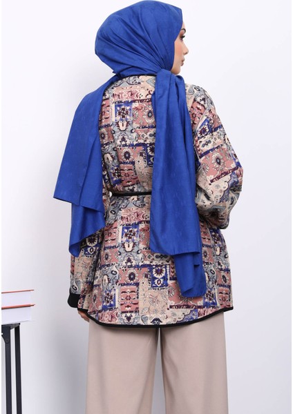 Krem Etnik Desenli Çıtçıtlı Ceket fırsatları