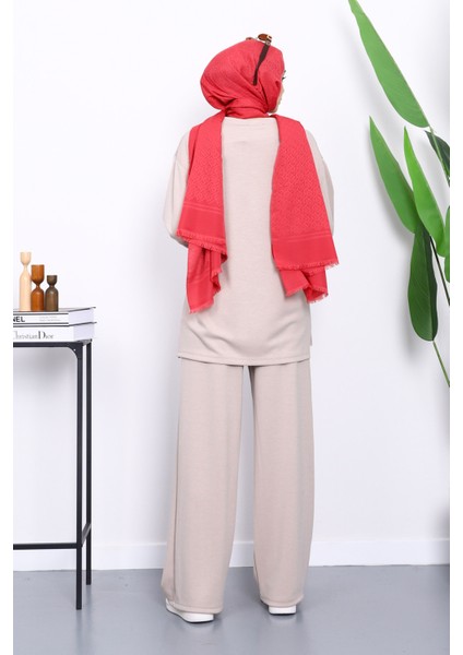 Taş Yandan Kuşak Bağlamalı Pantolonlu Takım fırsatları