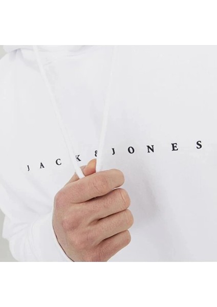 Jack&jones 12233972 Kapsonlu Erkek Sweat - Beyaz fırsatları
