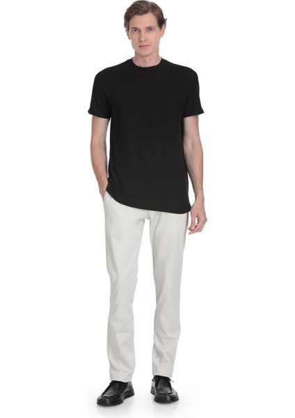 Siyah Regular Fit Bisiklet Yaka Tişört fiyatları