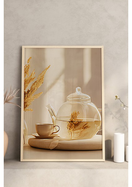 🌾 Sıcak Bej Tonlarında Şık 3'lü Çerçeveli Tablo Seti🌿 CRV1168 23 x 32 modelleri